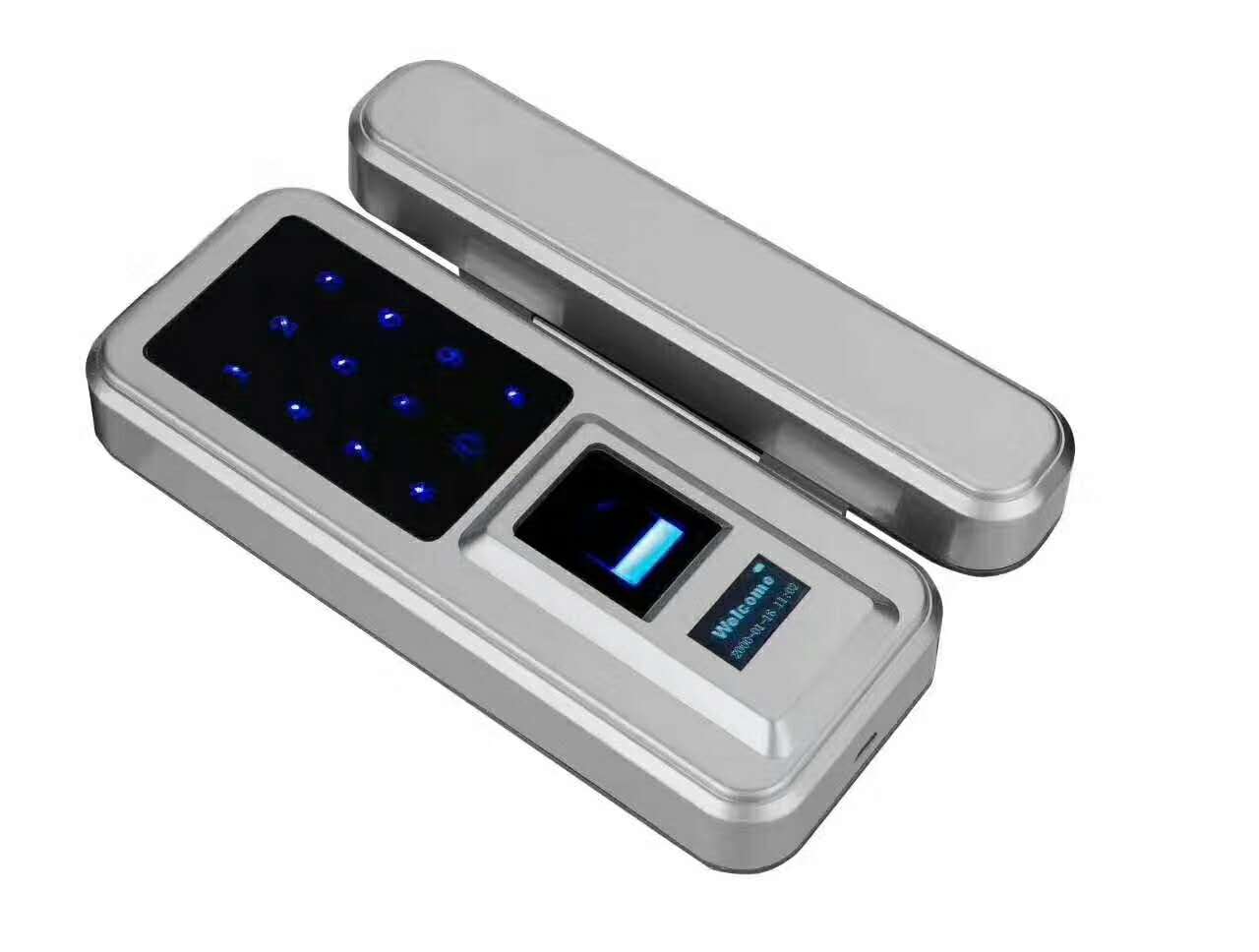 玻璃门指纹+刷卡一体锁